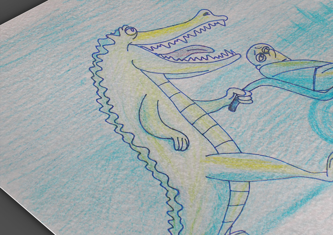 crocodile-illustration-sketch